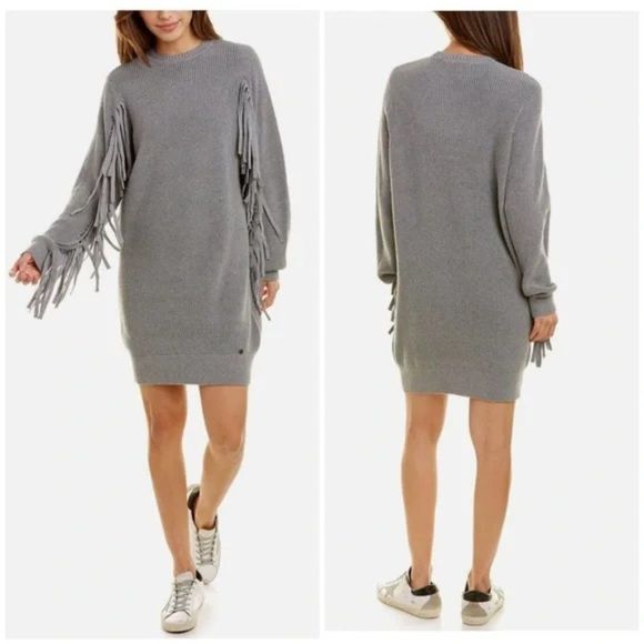 Ted Baker London Friidah Grey Cocoon Shape Knitted Dress
